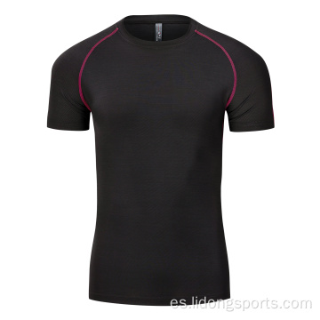 Camiseta de fitness en seco rápido para hombres gimnasios